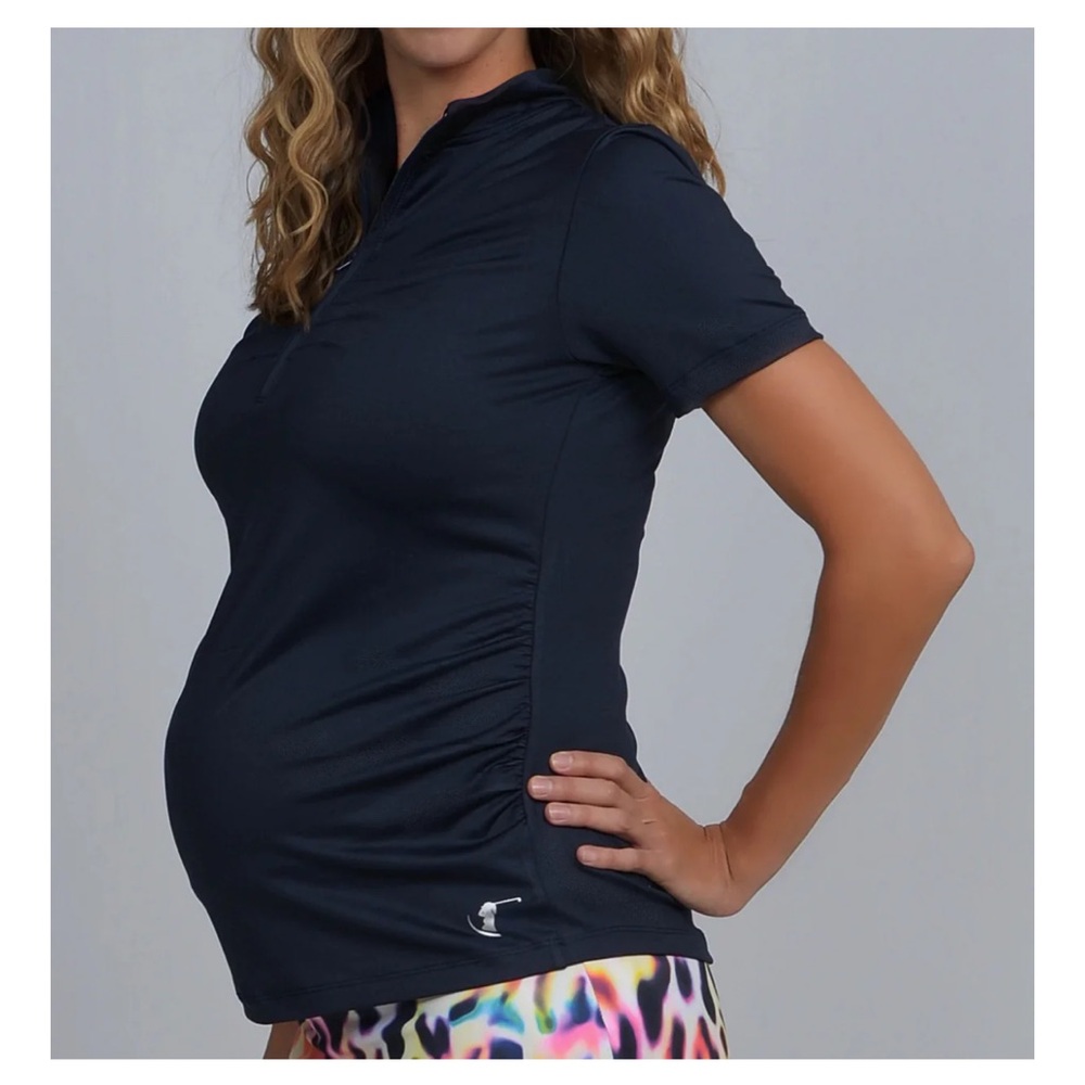 Playing9 Maternity Golf Polo Women's Navy Size Large